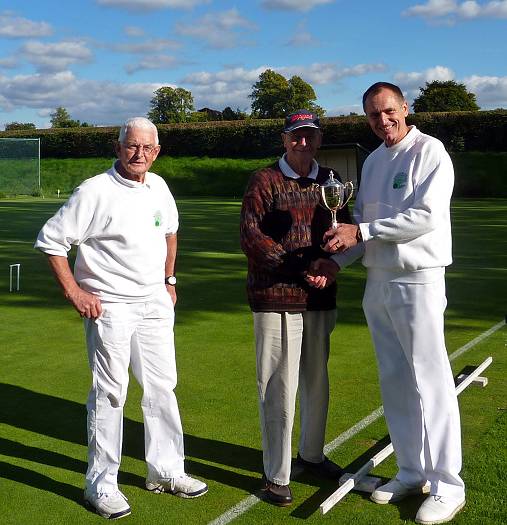 P1030531_3633_edited-1.JPG - Adrian M being presented with the Taylor Cup by John H after beating Peter D in a game full of incidents and drama