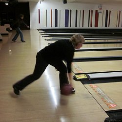 Tennis ladies take up tenpin bowling!